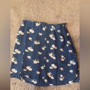 American Eagle Floral Blue Skirt - size xs